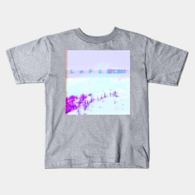 L o F i mountains Kids T-Shirt by lofi_retrowave